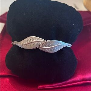 Stylish Silver Open Cuff Bracelet & Earrings